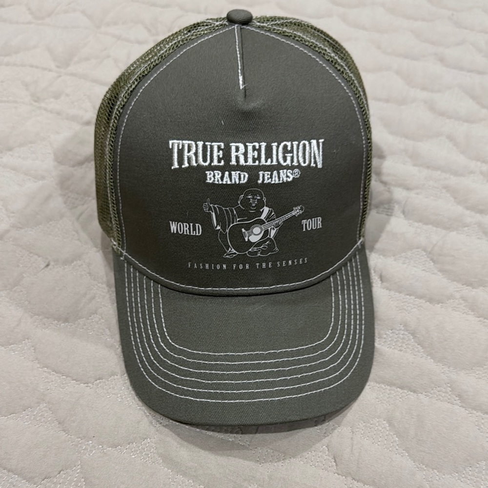 True Religion Olive Green Trucker Hat